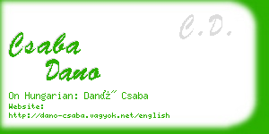 csaba dano business card